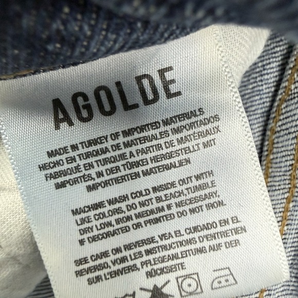 AGOLDE Harper Crop Jeans 25 High Rise Straight Leg Denim $198 - Picture 10 of 13